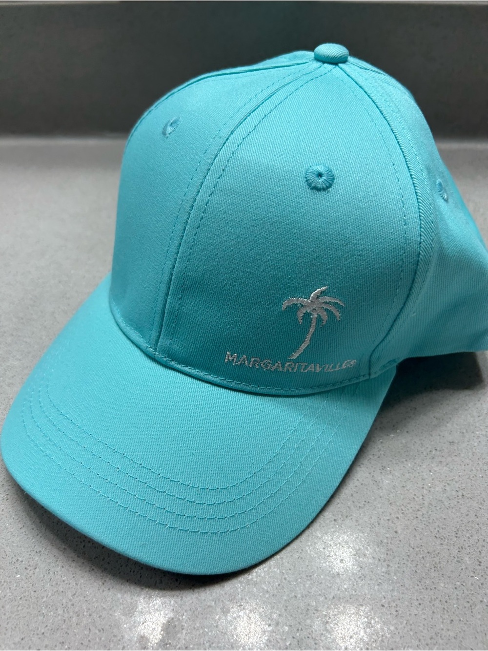 🌴🦜Margaritaville Palm Embroidered Adjustable Aqua Teal Baseball Cap NWT Unisex